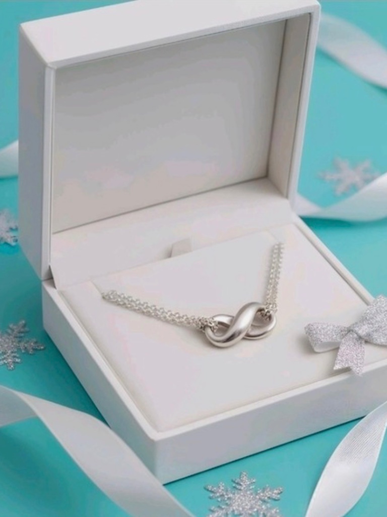 Tiffany & Co. Sterling Silver Infinity Double Strand Necklace
